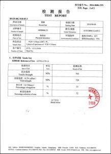 תעודה עבור A193 B8M CL2