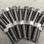 254smo uns s31254 en1.4547 ברגים ואומים 1-1 / 2 ”-8unx180 מ"מ מוט חוט