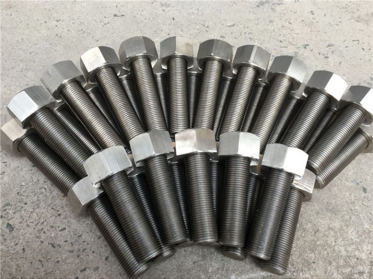 254smo uns s31254 en1.4547 ברגים ואומים 1-1 / 2 ”-8unx180 מ"מ מוט חוט